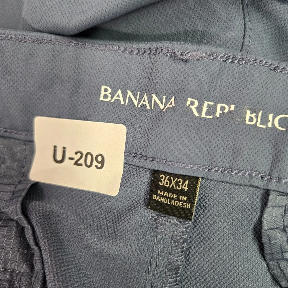 Banana Republic Men Pants 36x34 Blue Chino Straight Leg Pockets READ